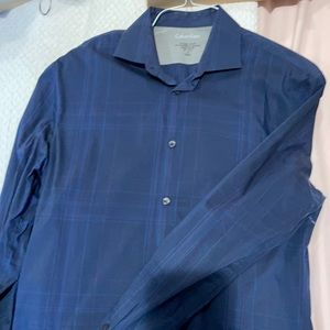 Navy calvin klein button down